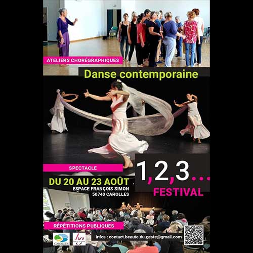 Spectacle de danse contemporaine au Festival 1,2,3... à Carolles 2024